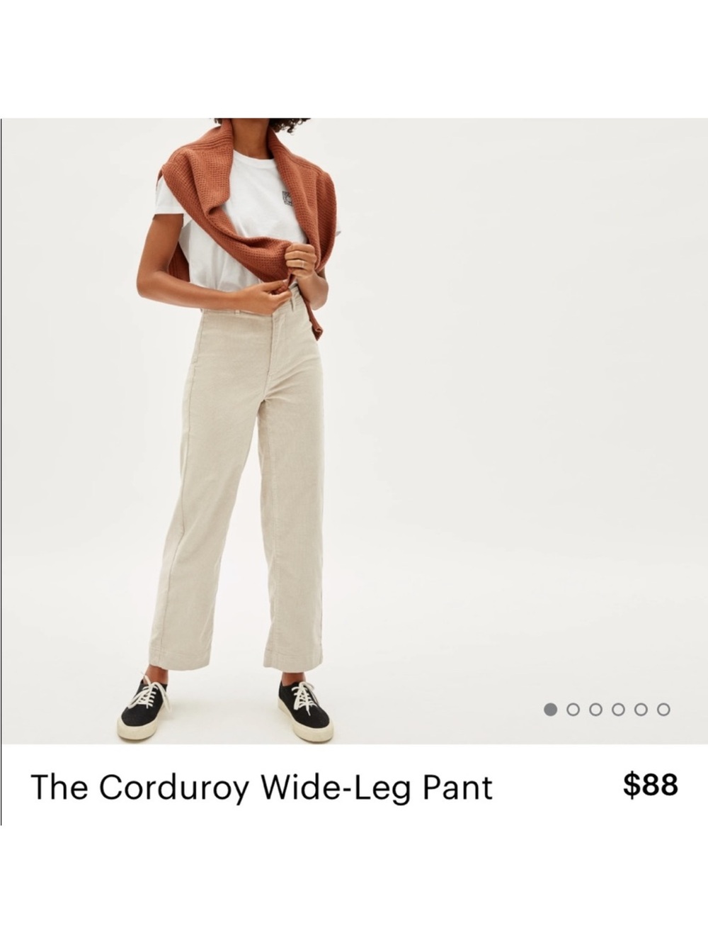 Everlane The Corduroy Wide Leg Pants Sz 2